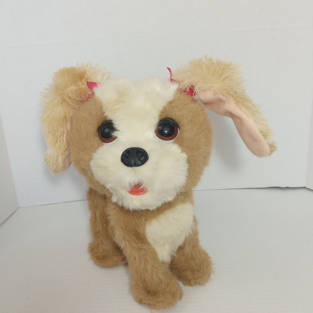 Hasbro FurReal Puppy Plush So Happy To See Me Bouncy Brown and Cream Dog Toy